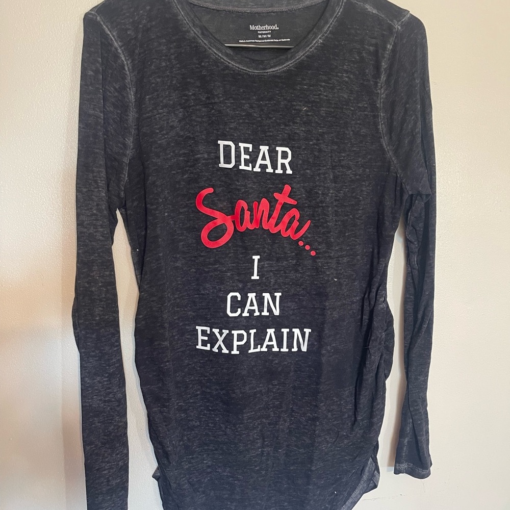 Motherhood Maternity Charcoal Long Sleeve Tee